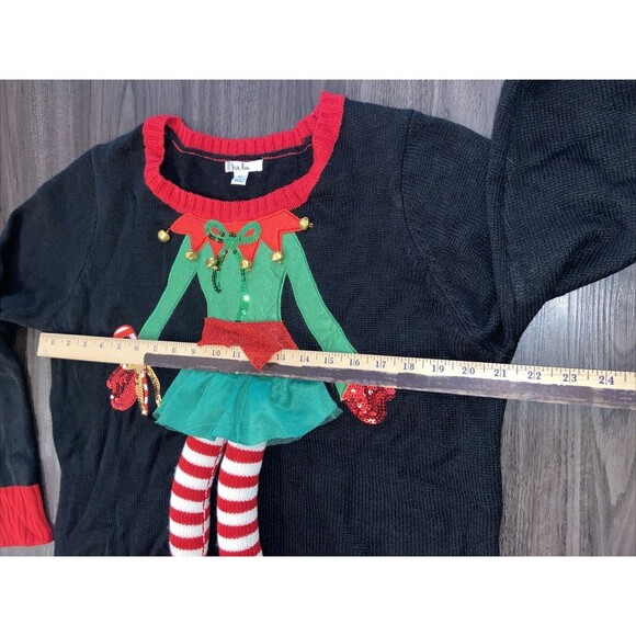 KELA ELF UGLY LONG CHRISTMAS SWEATER UNISEX X-LARGE - Picture 11 of 14